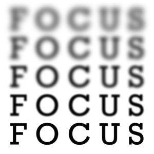 The word Focus repeated 5 times.